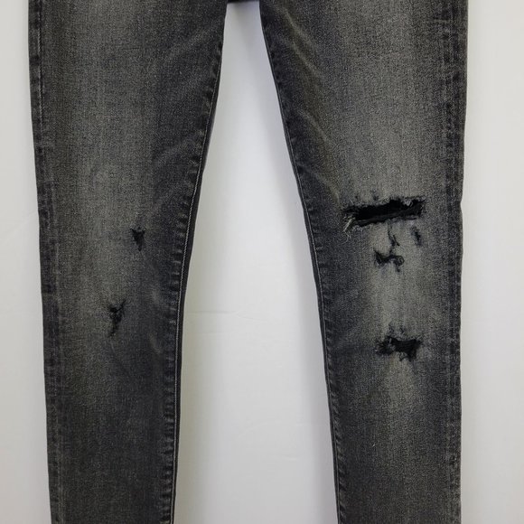 AgoldE Sophie High Rise Skinny Distressed Jean in Silence, Dark Grey - Picture 3 of 13